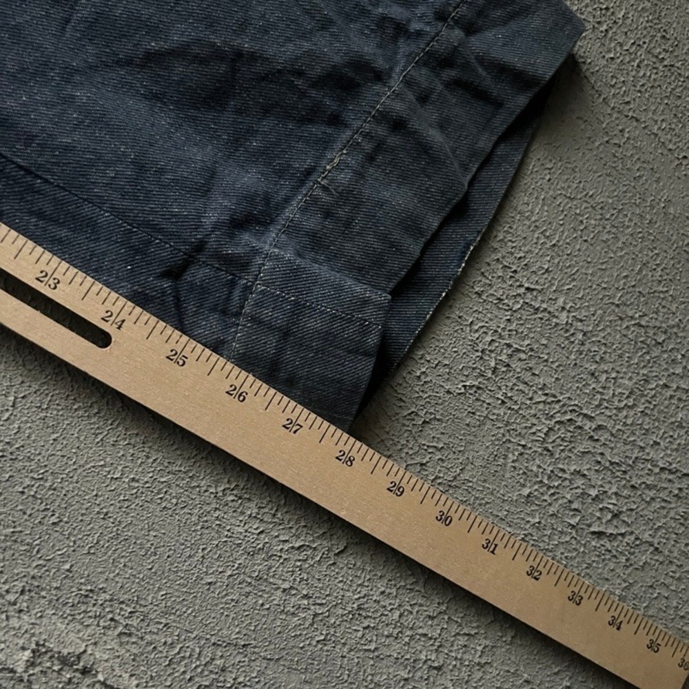 Vintage Broad Fall Denim Work Pants 38x28 Blue 1940s 1950s Selvedge Amish - Picture 10 of 12